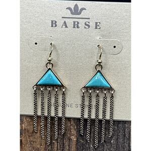 Barse Llueve Earrings- Turquoise- Bronze- NWT